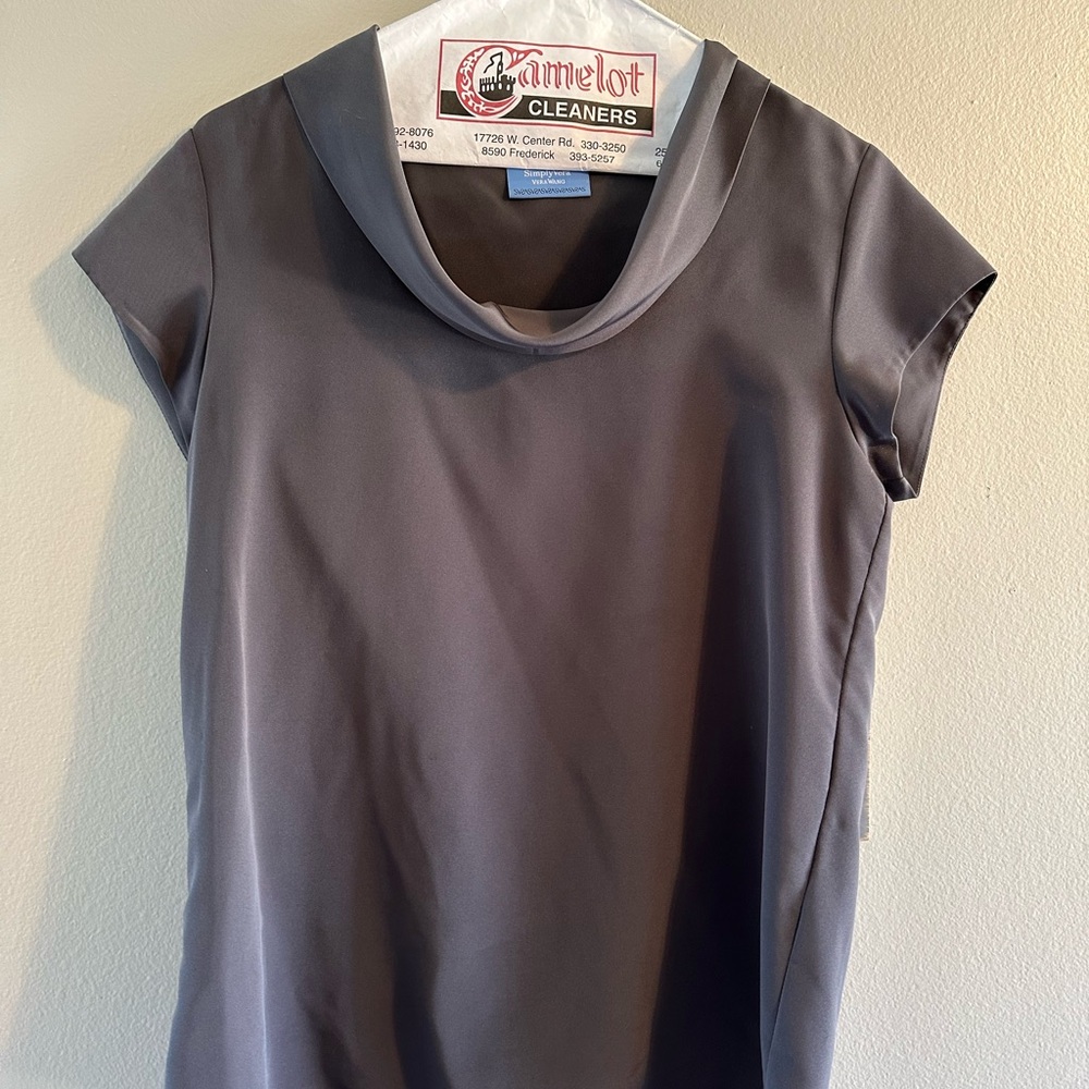 Simply Vera Vera Wang Charcoal Blouse